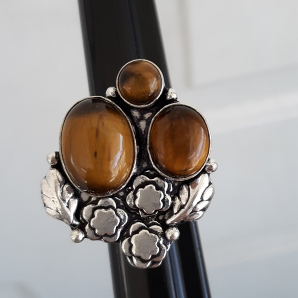 New Tiger Eye 925 Silver Ring. - Picture 4 of 8